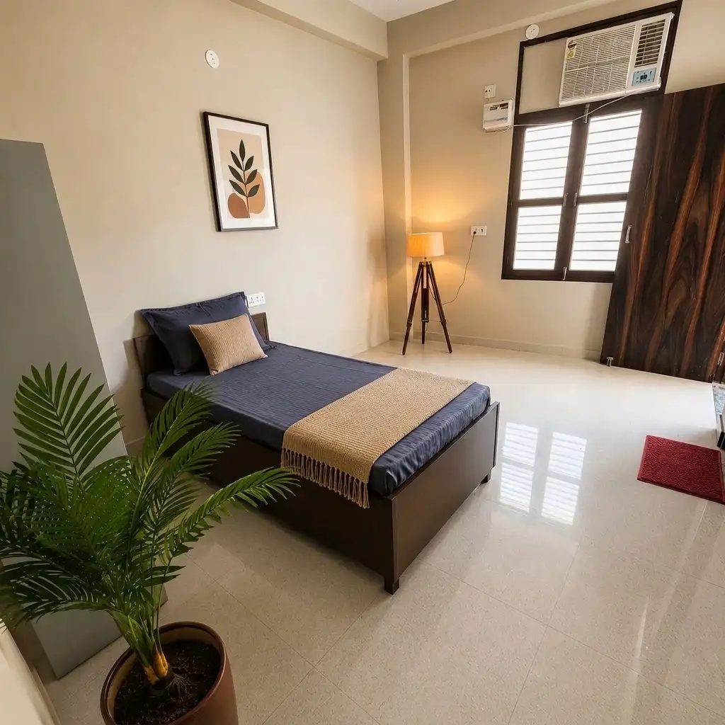 The Grandeur Living Elite Single room - luxury fully furnished co-live PG room in Sector 48, Gurugram